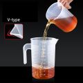 Liquid Container Clear Graduated Measuring Cup Plastic Scale Laboratory Beaker with Lid Large Capacity Transparent Mixing Cup Kitchen Baking. 