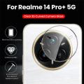 New Clear 3D Curved Tempered Glass Lens Camera Protector Case for Realme 14 Pro+ Realme14 Pro Plus 5G Realmi 14 ProPlus 14Pro 14Pro+. 