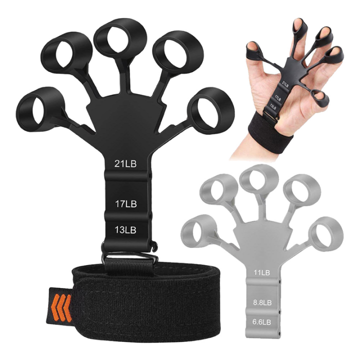 1%20Piece%20Finger%20Gripper%20Guitar%20Finger%20Exerciser%20Hand%20Strengthener%20Hand%20Trainer%20Rehabilitation%20Training%20Equipment%20Black+Grey%20-%20Image%206