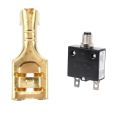20 Pcs Brass Crimp Terminal 6.7mm Female Spade Connectors with 50VDC Circuit Thermal Breaker Thermal Protector. 