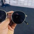 Best Quality Golden Frame Round Sunglasses For Men - Black | Fashion Golden Frame Round Sunglasses For Men. 