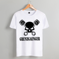 Grenzgaenger Printed Cotton Round Neck Unisex Tshirt. 