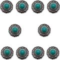 10Pcs Conchos for Leather Screw Back Turquoise Conchos 25mm Sunflower Concho Conchos for Horse Tack Decorative Buckle. 