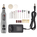 JAERBEE EU Plug,220V Mini Electric Drill Power Tools Multifunctional Grinder Grinding Accessories Set Speed Engraving Pen -GRAY1. 