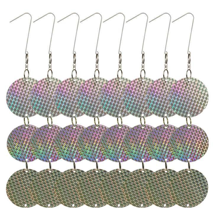 thumbnail interactive-video image 1 of 24PCS/Set Bird Repellent Discs Reflective Hanging ... – Vicedeal 1 of 1