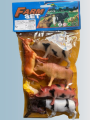Multi color Farm  Set Animal 6 Pc Set For Kids. 