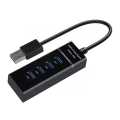 USB 3.0 Hub High Speed 4 Port Hub for Pendrive, Keyboard & Mouse, Printers, Card Rader, Speaker, Camera, TV, Mobile. 