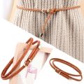 Decoration Thin Casual Retro Girls Waist Belt Braided Belts Pin Buckle Waistband. 