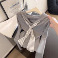 Korean Style College Style Navy Collar Striped Ribbon Long Sleeve T-Shirt for Women with Unique Design, Slimming Base Shirt for Spring and Autumn. 