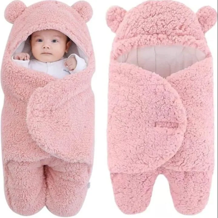 Newborn%20Baby%20Hooded%20Blanket%20Sleeping%20Bag%20Sack%20Swaddle%20Infant%20Winter%20Warm%20Fleece%20Receiving%20Blanket%20with%20Legs%20Knit%20Stroller%20%20Wrap%20(%200-8%20)%20Month%20-%20Image%205