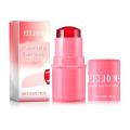 Yuanyan Jelly Texture Blush Stick Aloe Moisturizing Lip Cheek Stain 3-in-1 Face Contour Rouge Makeup Brighten Peach Pink Coral Tinted. 