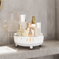 360-Degree Rotating Makeup Organizer for Dresser, Cosmetic Storage with Compartments for Perfumes Easy Install White,A. 