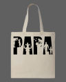 "PAPA" Graphic Printed  Tote Bag– Black & White. 