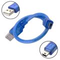 V3 Cable Blue USB A Male to Mini B. 