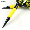Sutuiying 1pc/ Yellow Aluminum Tube Roller Comb - Fluffy Styling Hairbrush 2025 Wavy Styling Brush Stylish hairbrush for all hairstyles. 