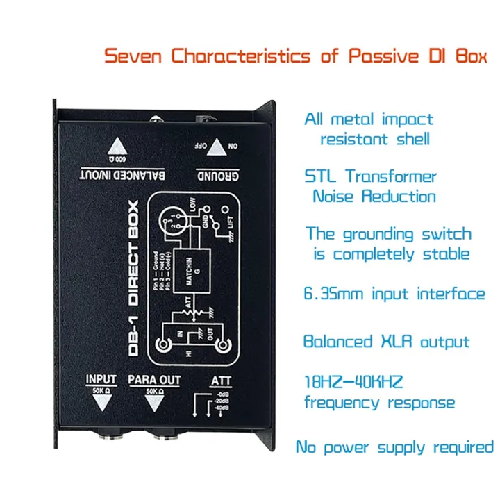 Passive%20Impedance%20Converter%20DI%20Effects%20Audio%20Isolator%20Passive%20DI%20Box%20DI%20BOX%20Box%20-%20Image%203