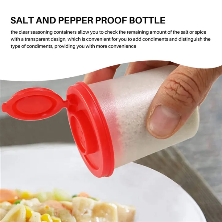 16PCS%20Salt%20and%20Pepper%20Shakers%20Moisture%20Proof%20Salt%20Shaker%20with%20Red%20Covers%20Lids%20Plastic%20Airtight%20Spice%20Jar%20Dispenser%20-%20Image%207