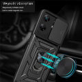 New Phone Case For Infinix Zero 30 4G Cover Car Foldable Metal Bracket Sliding Camera Protection Hard Shockproof for Infinix Zero 30 4G Case. 