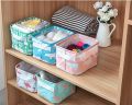 Pack Of 5pics Small Canvas Storage Bins Mini Cute Foldable Fabric Storage Basket Box for Kids Toys Storage Baskets. 
