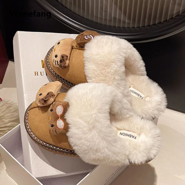 Wenefang%20Sanrio%20Hello%20Kitty%20Plush%20Slippers%20Autumn%20Wintercute%20Cartoon%20Fuzzy%202025%20New%20Warm%20Comfy%20Women%20New%20Home%20Shoe%20Outdoor%20Antiskid%20Flat%20Slippers%20-%20Image%205