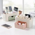 Desktop Cosmetics Storage Box Two Layer Drawer Makeup Jewellery Organizer Desktop Lipstick Nail Oil Container Beauty Cosmetic Case. 