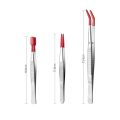 Accessories Non Marring Long Tweezers Tools Stainless Steel PVC Coated Tweezers Set Rust-proof Long Bent Tweezers. 
