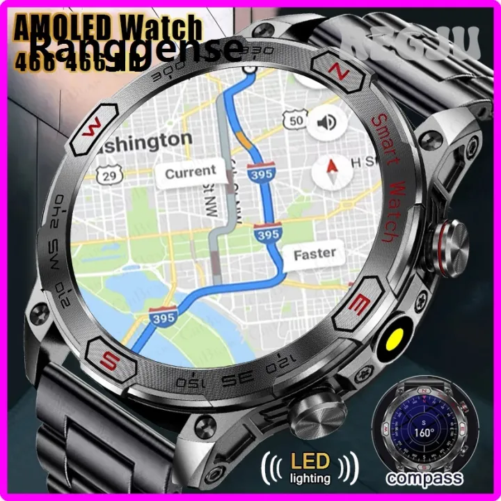 Ranggense%20Fifty%20percent%20discount%20REGJU%20For%20Huawei%20Xiaomi%20New%201.43%20inch%20Smart%20Watch%20Men%20Altitude%20Compass%20GPS%20Sports%201ATM%20Waterproof%20Watch%20Bluetooth%20Talk%20SmartWatches%20BNGJI%20-%20Image%202