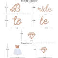 Bachelorette to Be Dress Style Bride Wedding Party Decoration Glitter Banner. 