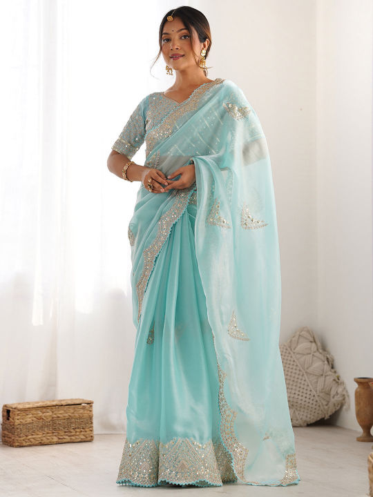 Stylish%20Embroidered%20Bollywood%20Organza%20Saree%20with%20Sequin%20work%20%7C%20Trendy%20Party%20&%20Festive%20Wear%20%7C%20Traditional%20Ethnic%20Fashion%20%7C%20Buy%20Online%20-%20Image%203