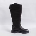 Ampersand Genuine Leather Knee Length Boots for Women, Beluga. 