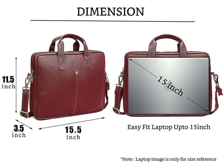 Wildhorn%20Nepal%20Genuine%20Leather%2015.6%20Inch%20Sleek%20Laptop%20Bag%20With%20Padded%20Compartment%20Leather%20Messenger%20Bag%20With%20Laptop%20Compartment%20For%20Office%20(Whbg4003)%20-%20Image%203