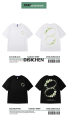 DISICHEN Fashion Heavyweight Retro Men's English Letters 100% Cotton Printed Round Neck High-quality Casual Fitness Street T-shirt Luxury. 