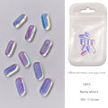10PCS Ice cube Shape Nail Art Shiny Diamond Aurora Crystals Rhinestones 3D Strass Charm Glass Manicure Nail Accessories Gem. 
