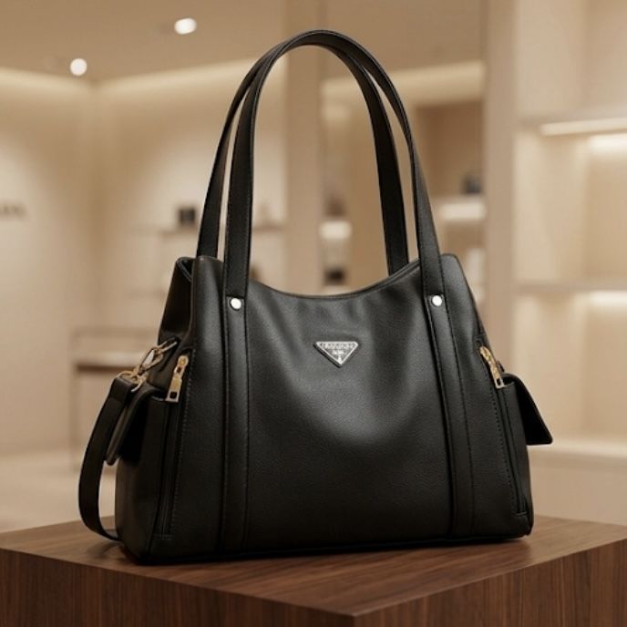 Casual%20Handbag%20Soft%20PU%20Leather%20Large%20Capacity%20Shoulder%20Bag%20For%20Travel,%20Daily%20Use,%20Work%20&%20Office%20For%20Women%20-%20Image%204
