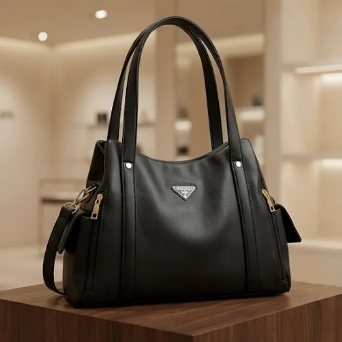 Casual%20Handbag%20Soft%20PU%20Leather%20Large%20Capacity%20Shoulder%20Bag%20For%20Travel,%20Daily%20Use,%20Work%20&%20Office%20For%20Women%20-%20Image%204