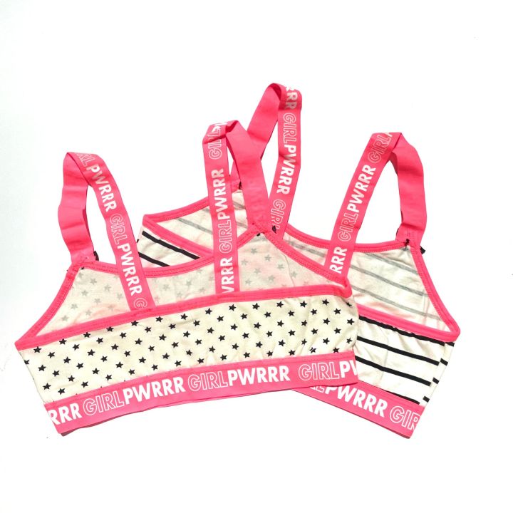 HOT%20Kid%20Training%20Bra%20Cotton%20Box%20Girls%20Sports%20Underwear%20Cute%20Export%20Quality%20European%20Inventory%20Teen%20Children%20Topic%20Vest%20Pink%20Star%20-%20Image%203