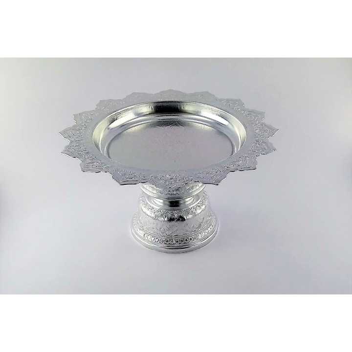 Thai  Silver Coated (Multipurpose)-26 Cm Tray -Specially for Dashain /Tihar Tika