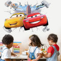 Discounts 3D Brokenwall Lightning McQueen Cartoom Cars Wall Decor Decals For Boy Bedroom Kid Room Wallpaper Poster Mural Wall Stickers. 