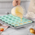Silicone Round Mold DIY Muffin Cookies Donut Fondant Baking Pan Non-Stick Pudding Cake Molds Chocolate Baking Tools LUKE. 