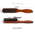 Difutagui Beard Brush Shaving Wooden Long Handle Bristle Hair Sales promotion Comb Portable Men's Durable Soft Brush Men's. 