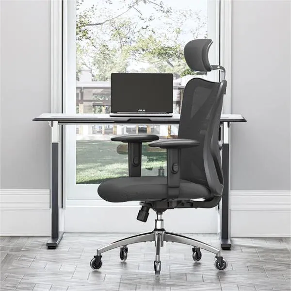 SIHOO%20M18%20Ergonomic%20Office%20Chair%20Adjustable%20Headrest%20with%202D%20Armrest%20Lumbar%20Support%20and%20PU%20Wheels%20Swivel%20Tilt%20Function%20Black%20-%20Image%202