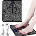 Relief Pain Relax Feet Acupoints Massage EMS Foot Massager Electric Pad Matt Shock Muscle Stimulation Improve Foot Massager. 