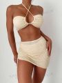 Swimsuit For Women Beach Wear / Swim Wear 3pcs Set PAdded Bra Skirt And Panty Set. 