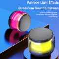 Mini Portable Bluetooth Speakers Wireless With Multicolour Lights, Stereo Pairing Desktop & Portable Wireless Speaker CF8. 