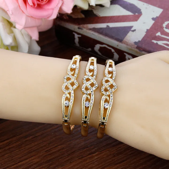 %E3%80%904d93b78f%E3%80%91golden%20Color%20Heart%20Style%20Morocco%20Algeria%20Bangle%20Bracelet%20Sets%20For%20%20Arab%20Ethnic%20Wedding%20Bride%20Bijoux%20-%20Image%204
