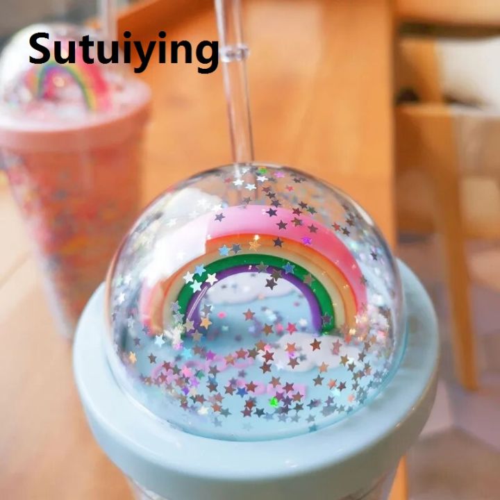 Sutuiying%20Portable%20Special%20Offer%20Cartoon%20Cute%20Rainbow%20Cup%20with%20Straw%20Double%20Plastic%20BPA%20Free%20Woman%20Girl%20Water%20Bottle%20for%20Juice%20Milk%20Coffee%20500ml%20Drinking%20Tumbler%20-%20Image%204