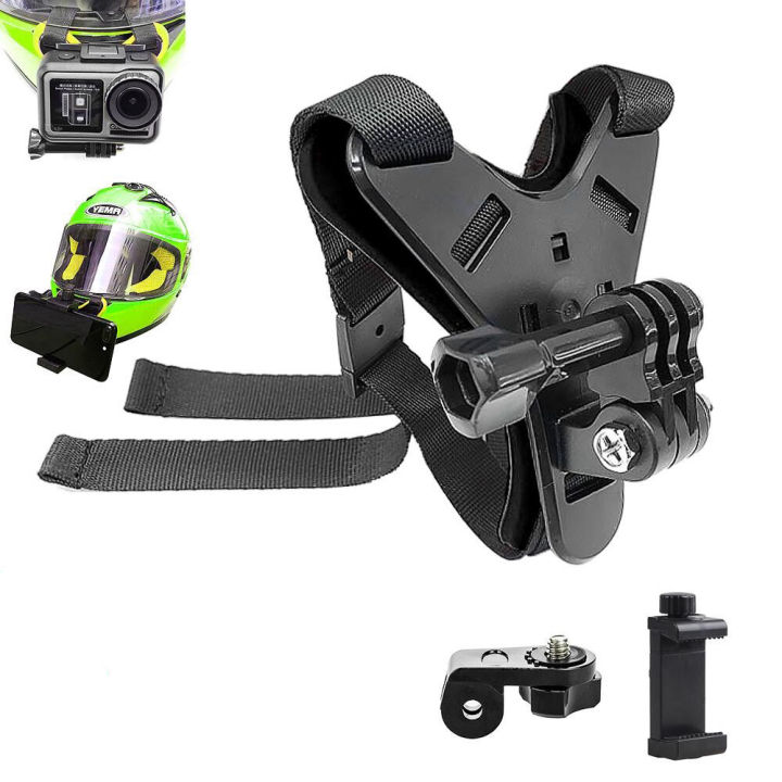 Motorcycle Helmet Strap Chin Mount For Gopro and Mobile With Screw Mobile Holder