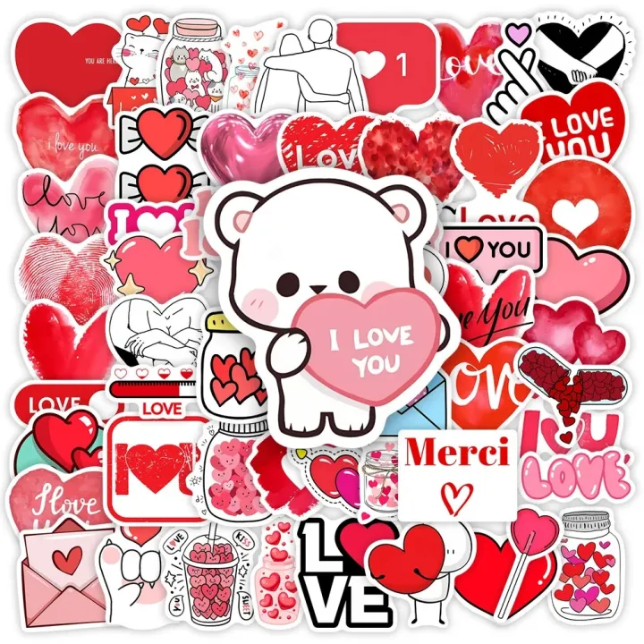 Artsy%20Home%2025/50Pcs%20Valentine's%20Day%20Red%20Love%20Heart%20Shape%20Stickers%20for%20Laptops%20Scrapbook%20Journal%20Diary%20and%20Cellphone%20Cover%20-%20Image%204
