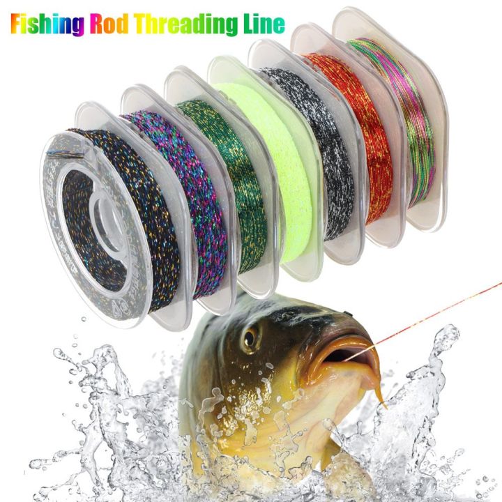 Protect rod colorful Polyester Line Braided Wire Winding line Fishing Rod Threading Line Guide