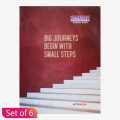 Sakun Big Journeys Begin With Small Steps Printed Notebook 44 Pages- Drawing Copy (Set Of 6) Free 1 Copy. 